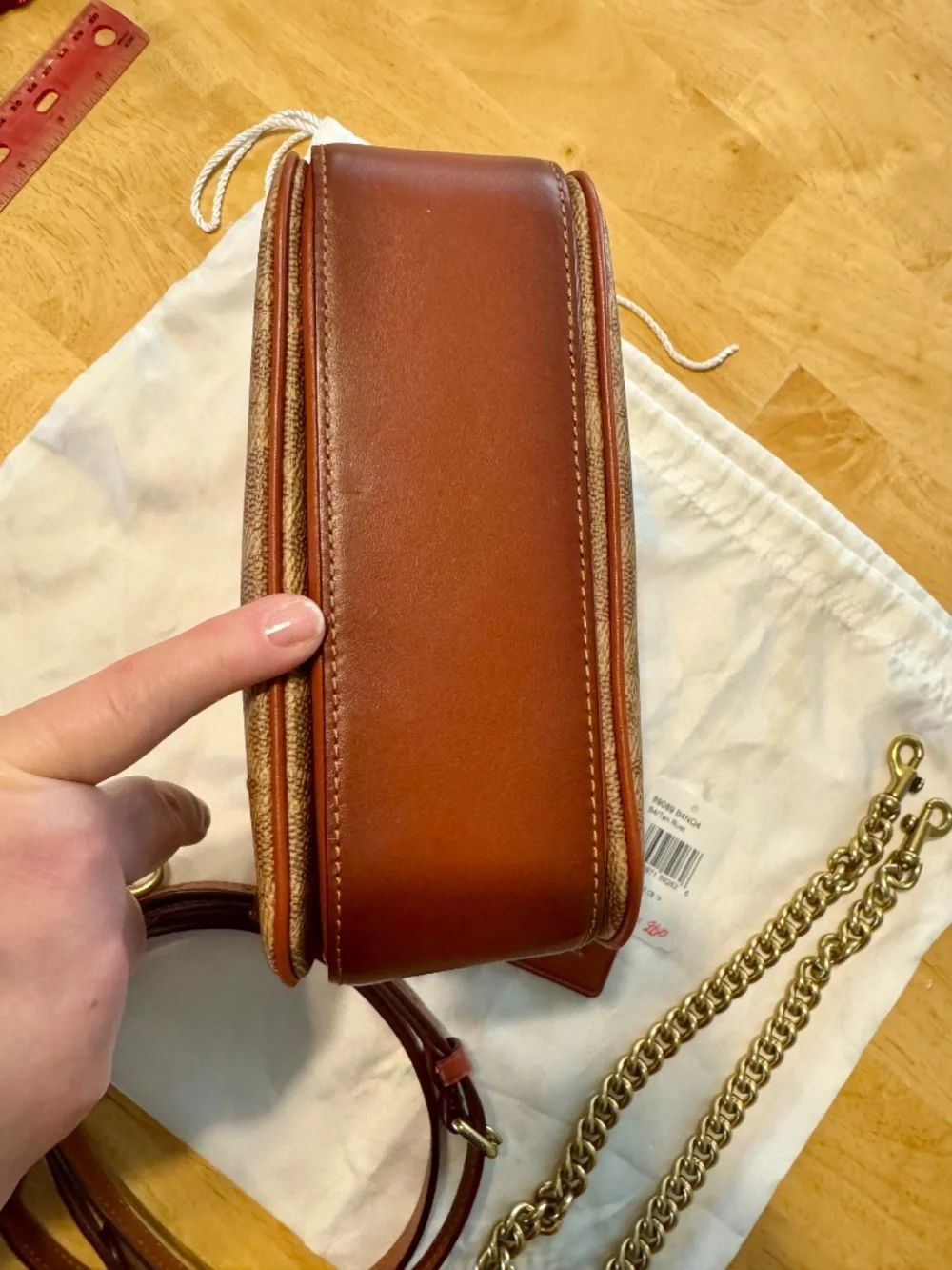 Coach Cassie 19 Tan/Rust Signature - Picture 6 of 6